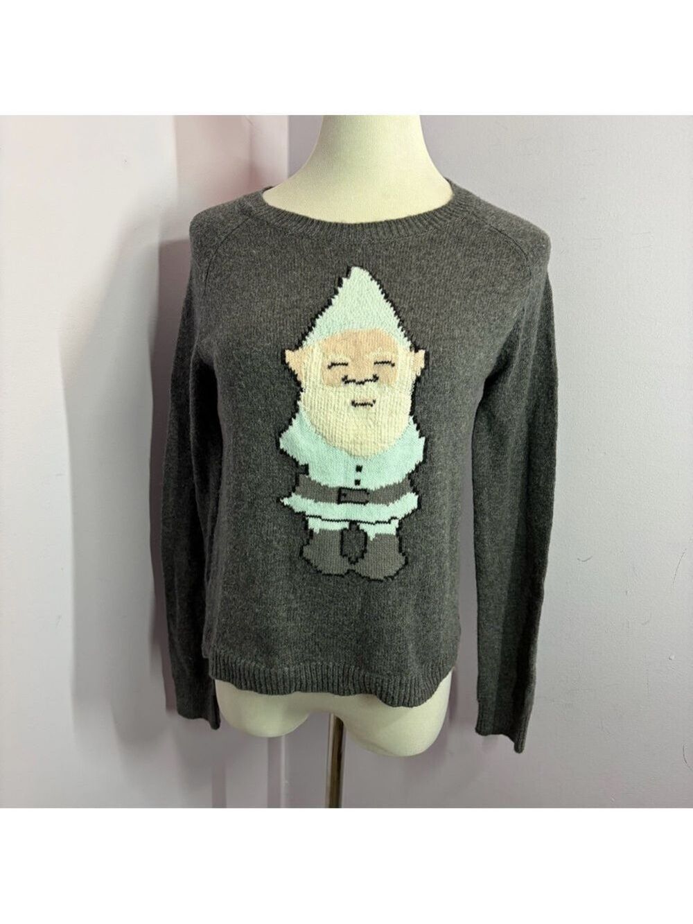 Gnome Sequin Sweater,Size M
